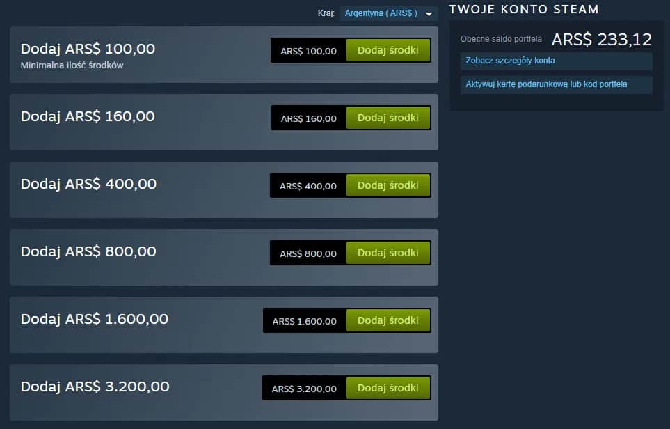 Jak doładować argentyńskie konto Steam - uniknij problemów i kosztów