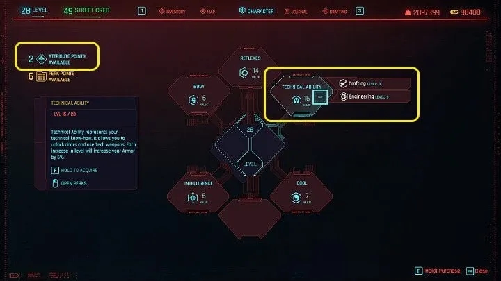 Jak zresetować punkty atrybutów w Cyberpunk 2077 i uniknąć błędów